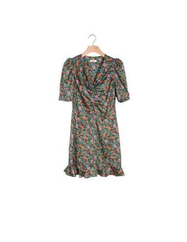 Robe courte à imprimé Fleurs d'automne français