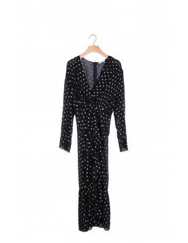 Robe longue à volants et pois lurex acheter en ligne